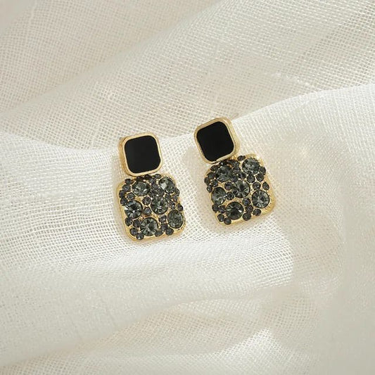 Crystal Square Stud Earrings